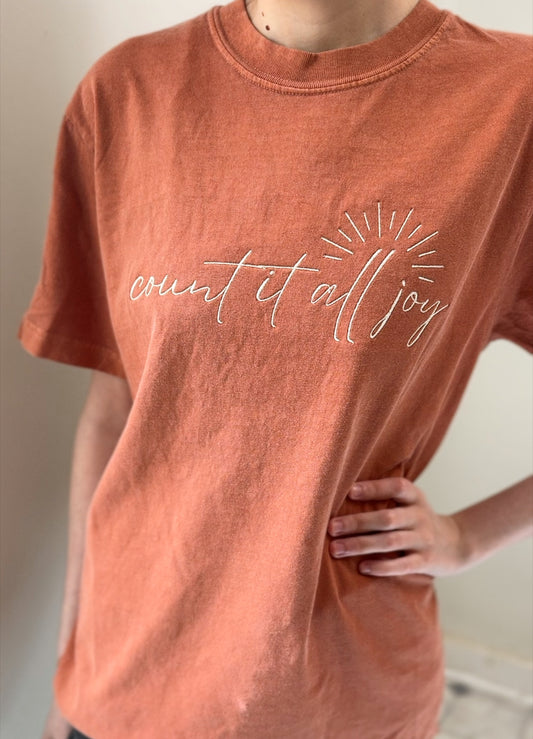 Count It All Joy Embroidered Tee