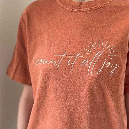 Count It All Joy Embroidered Tee